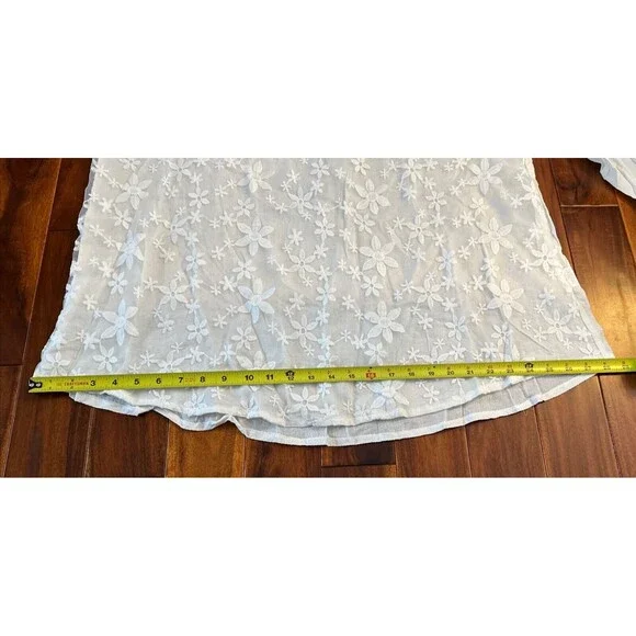 Women’s Blouse Shirt Floral Flowers Lace 5XL White Flowy Boho Gracila - Picture 16 of 16